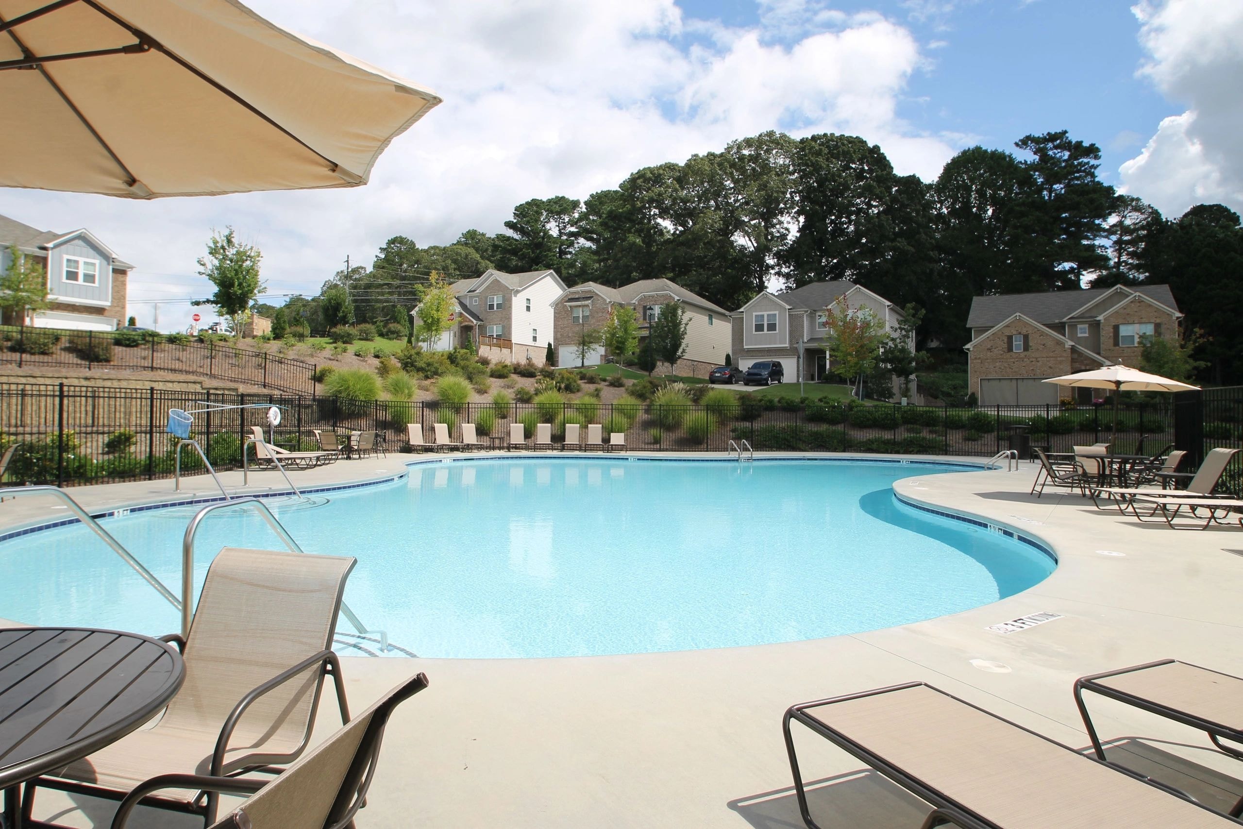Community swimming pool at a residential development